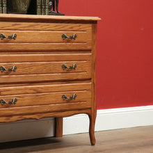 Load image into Gallery viewer, x SOLD Vintage French Chest of Drawers, French Oak and Brass 3 Drawer Hall Cupboard B10807
