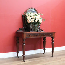 Load image into Gallery viewer, x SOLD Antique English Mahogany 2 Drawer Mirror Back Dressing Table Hall Table Ladies Desk B10715
