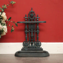 Load image into Gallery viewer, Vintage French Cast Iron Umbrella Stand with Drip Tray, Cane Stand, or Door Stop
