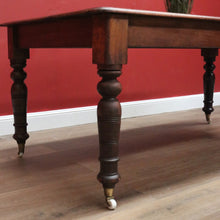 Load image into Gallery viewer, x SOLD Antique Australian Cedar Dining Table, Rustic Country Farmhouse Slab Top Table B11038
