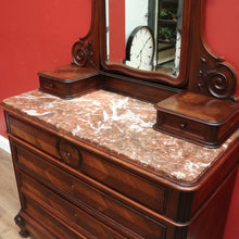 Load image into Gallery viewer, x SOLD Antique French Chest of Drawers, French Rosewood, Marble Mirror Chest of Drawers B11095
