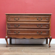 Load image into Gallery viewer, x SOLD Antique French Chest of Drawers, Dark Oak Chest of Three Drawers, Hall Cabinet B10931
