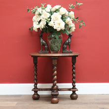 Load image into Gallery viewer, Antique French Lamp Table, Side Table, Barley Twist, Spiral Leg Coffee Table B10633
