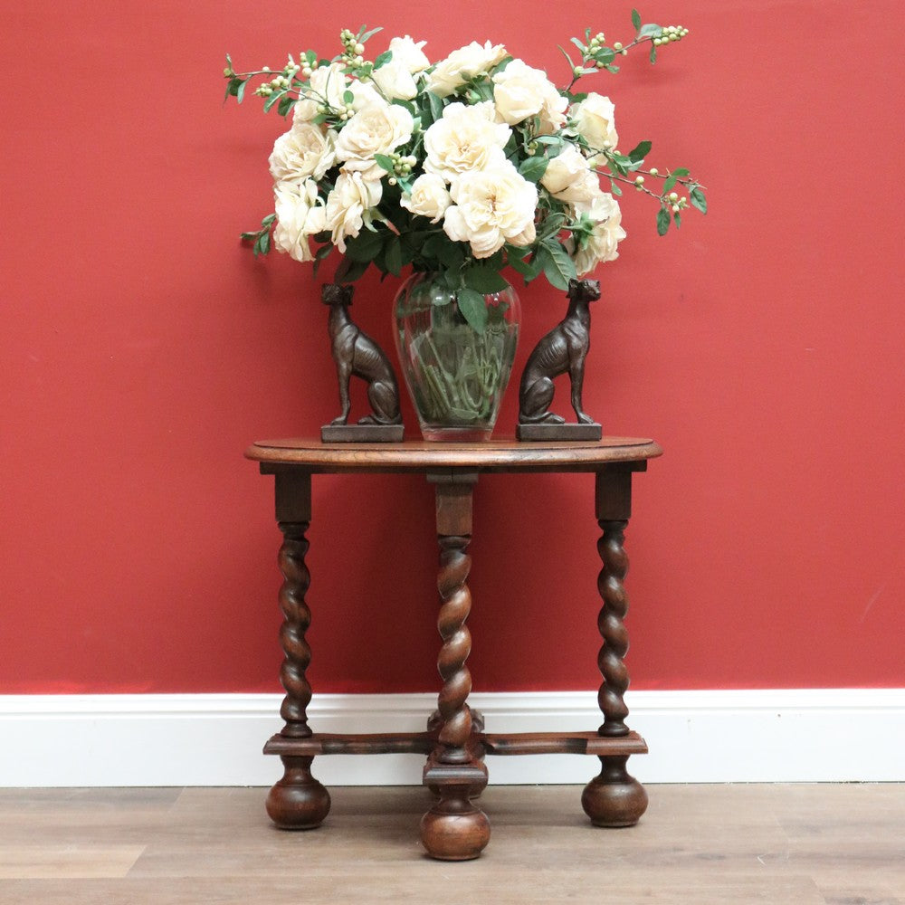 Antique French Lamp Table, Side Table, Barley Twist, Spiral Leg Coffee Table B10633