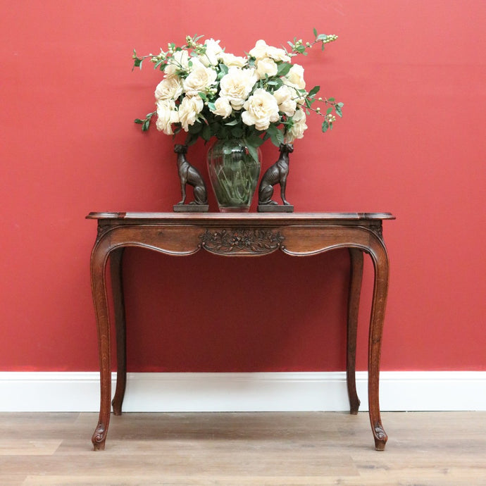 Antique French Sofa Table Side Table Lamp Hall Table with Carved Scalloped Apron B10641