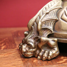 Load image into Gallery viewer, x SOLD Pair of Antique French Candle Holders, Antique Church Candle Sticks, IHS, Dragon B10765
