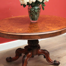 Load image into Gallery viewer, x SOLD Antique Dining Table, Kitchen Table, Burr Walnut Sofa Table, Tilt Top Table B11159
