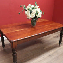Load image into Gallery viewer, x SOLD Antique Australian Cedar Dining Table, Rustic Country Farmhouse Slab Top Table B11038
