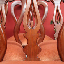 Load image into Gallery viewer, x SOLD Set of 10 Antique English Mahogany Dining Chairs, Kitchen Chairs Velvet Seats. B10287
