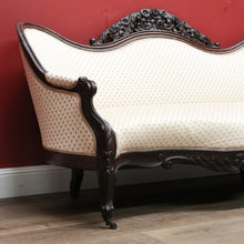 Load image into Gallery viewer, x SOLD Antique English Chaise, Sofa, Lounge.  Mahogany Settee, 3 seat Armchair Lounge B10971
