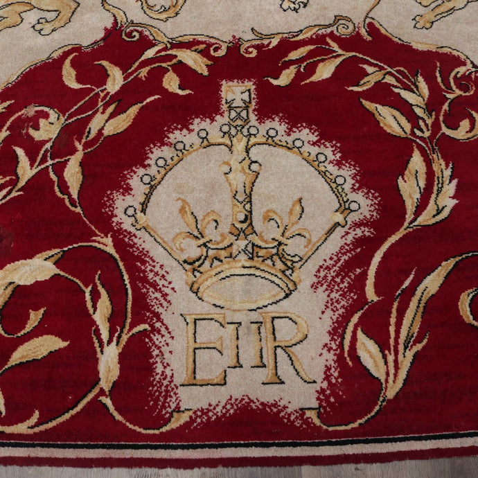 Antique Handmade Rug, c1952 Coronation of Her Majesty Queen Elizabeth II Rug. B11093