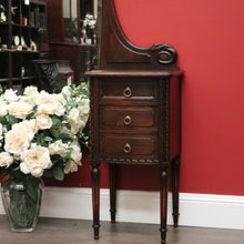 Load image into Gallery viewer, x SOLD Antique French Dressing Table, Twin Pedestal Walnut and Bevelled Mirror Dresser. B10326
