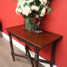Load image into Gallery viewer, x SOLD Antique English Hall Table, English Walnut Cross Stretcher Lounge, Sofa Table. B10405
