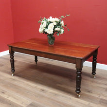 Load image into Gallery viewer, x SOLD Antique Australian Cedar Dining Table, Rustic Country Farmhouse Slab Top Table B11038
