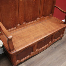 Load image into Gallery viewer, x SOLD Antique French Hall Seat Blanket Box Hall Chair Armchair Hall Settle Bench Seat. B11217
