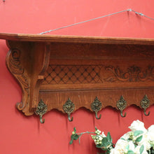 Load image into Gallery viewer, x SOLD Vintage French Wall Hanging Coat Rack, Rack for Hats, Scarves, Umbrellas, Oak B11131
