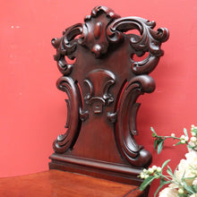Load image into Gallery viewer, x SOLD Antique English Mahogany Hall Chair, Church, Foyer Chair with Carved Back B10720
