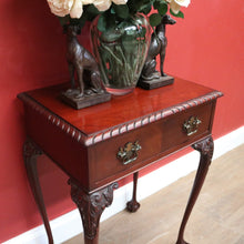 Load image into Gallery viewer, x SOLD Antique Australian Cedar Hall Table with Drawer to the Apron, Lamp or Side Table. B11290
