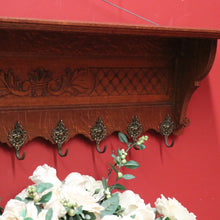 Load image into Gallery viewer, x SOLD Vintage French Wall Hanging Coat Rack, Rack for Hats, Scarves, Umbrellas, Oak B11131
