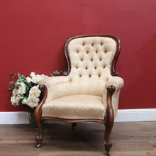 Load image into Gallery viewer, Antique Grandfather Chair, Antique English Mahogany Arm Chair, Grandfather Chair B11016

