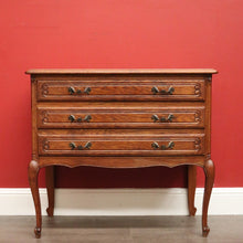 Load image into Gallery viewer, x SOLD Vintage French Chest of Drawers, French 3 Drawer Hall Cabinet, Sofa Table Chest B10197
