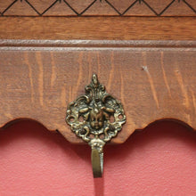 Load image into Gallery viewer, Vintage French Wall Hanging Coat Rack, Rack for Hats, Scarves, Umbrellas, Oak B11131
