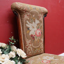 Load image into Gallery viewer, x SOLD Antique English Prayer Chair, Home Worship Kneeler with Tapestry Seat and Back. B11261
