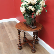 Load image into Gallery viewer, x SOLD Antique French Lamp Table, Side Table, Barley Twist, Spiral Leg Coffee Table B10633
