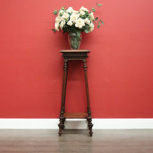 Load image into Gallery viewer, Antique French Jardinière Stand Pedestal, Walnut Plant Stand, Statue Holder
