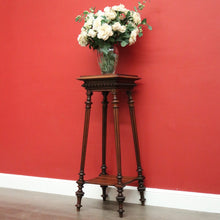 Load image into Gallery viewer, x SOLD Antique French Jardinière Stand Pedestal, Walnut Plant Stand, Statue Holder. B10340
