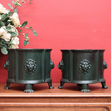 Load image into Gallery viewer, Set of 2 Antique French Jardinières, Pair of Cast Iron Jardinieres Pot Planters B10209

