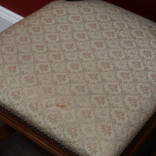 Load image into Gallery viewer, x SOLD Pair of Chairs, Church Hall Chairs, Antique French Fabric and Walnut Chairs. B10373
