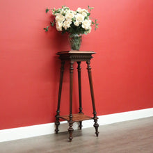 Load image into Gallery viewer, x SOLD Antique French Jardinière Stand Pedestal, Walnut Plant Stand, Statue Holder. B10340
