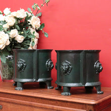 Load image into Gallery viewer, x SOLD Set of 2 Antique French Jardinières, Pair of Cast Iron Jardinieres Pot Planters B10209
