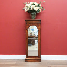 Load image into Gallery viewer, Antique English Pedestal Cabinet, Flame Mahogany China Cabinet Hall Cupboard B10743
