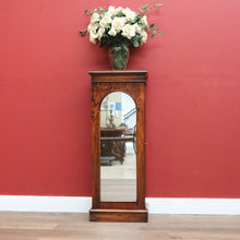 Load image into Gallery viewer, Antique English Pedestal Cabinet, Flame Mahogany China Cabinet Hall Cupboard B10743
