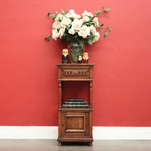Load image into Gallery viewer, Antique French Bedside Table, Oak Lamp Table Bed Side Cabinet Hall Cupboard. B10406

