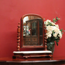 Load image into Gallery viewer, Antique English Mahogany Marble Base, Chest of Drawers Mirror, Toilet Mirror Drawer B10706
