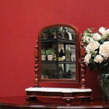 Load image into Gallery viewer, x SOLD Antique English Mahogany Marble Base, Chest of Drawers Mirror, Toilet Mirror B10706
