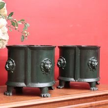 Load image into Gallery viewer, x SOLD Set of 2 Antique French Jardinières, Pair of Cast Iron Jardinieres Pot Planters B10209
