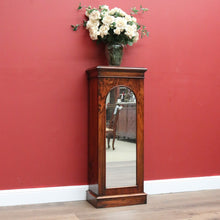 Load image into Gallery viewer, x SOLD Antique English Pedestal Cabinet, Flame Mahogany China Cabinet Hall Cupboard B10743

