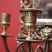 Load image into Gallery viewer, x SOLD Pair of Antique French Brass and Mirror Girandoles, Candle Holders, Wall Sconces B11241
