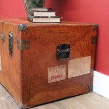 Load image into Gallery viewer, x SOLD Antique English Camphor Box, Marriage Chest, Coffee Table, Toy or Blanket Box B10977
