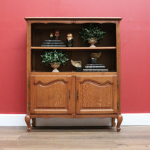 Load image into Gallery viewer, Vintage French Bookcase, Oak Two Door Open Bookcase Cabinet Hall China Cupboard B10818
