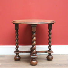 Load image into Gallery viewer, x SOLD Antique French Lamp Table, Side Table, Barley Twist, Spiral Leg Coffee Table B10633
