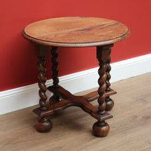 Load image into Gallery viewer, x SOLD Antique French Lamp Table, Side Table, Barley Twist, Spiral Leg Coffee Table B10633
