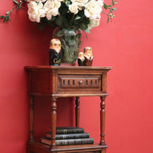 Load image into Gallery viewer, x SOLD Antique French Bedside Table, Oak Lamp Table Bed Side Cabinet Hall Cupboard. B10406
