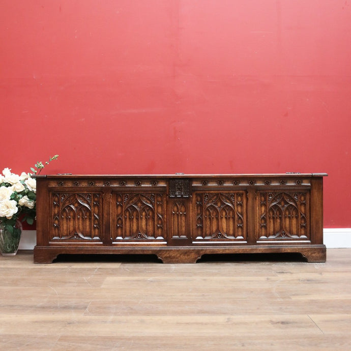 Antique French Coffer, Blanket Box, Storage Box, Marriage Chest, or Hall Seat B11128