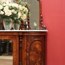 Load image into Gallery viewer, x SOLD Antique English Credenza, or Marble Top , Mirror Back Sideboard or Hall Cabinet
