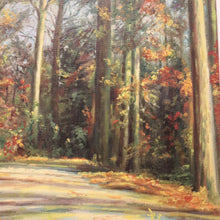 Load image into Gallery viewer, x SOLD Antique Oil on Canvas, Signed Van Lens Bottom Right, Forest Scene, Framed Oil. B11220
